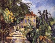 Paul Cezanne red roof houses USA oil painting artist